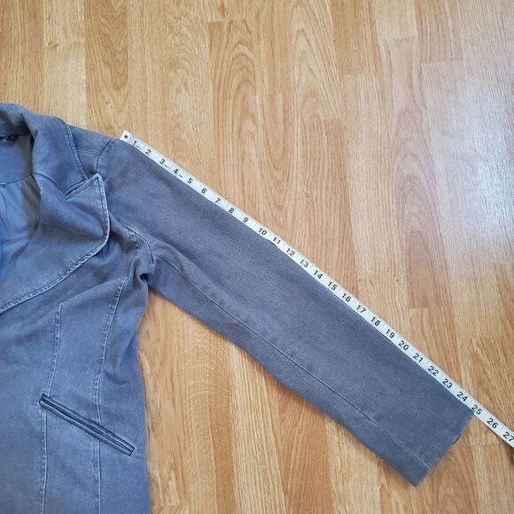 ✨ IMAN ✨Stretch Denim Blazer in Washed Gray - [Size Small] - Picture 9 of 11